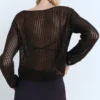 Langärmeliger Häkelpullover