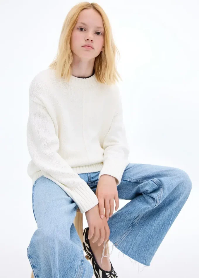 Langärmeliger Strickpullover