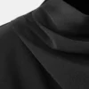 Langärmeliges Kleid mit drapiertem Ausschnitt Langärmeliges Kleid mit drapiertem Ausschnitt