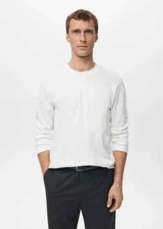 Langärmeliges T-Shirt in regulärer Passform Langärmeliges T-Shirt in regulärer Passform