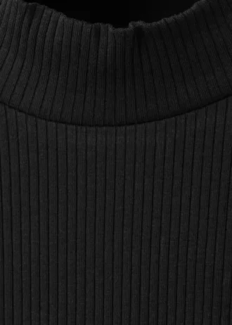 Langärmliges T-Shirt mit Rippstrick