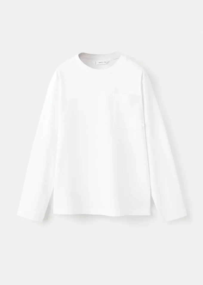 Langärmliges T-Shirt mit Tasche