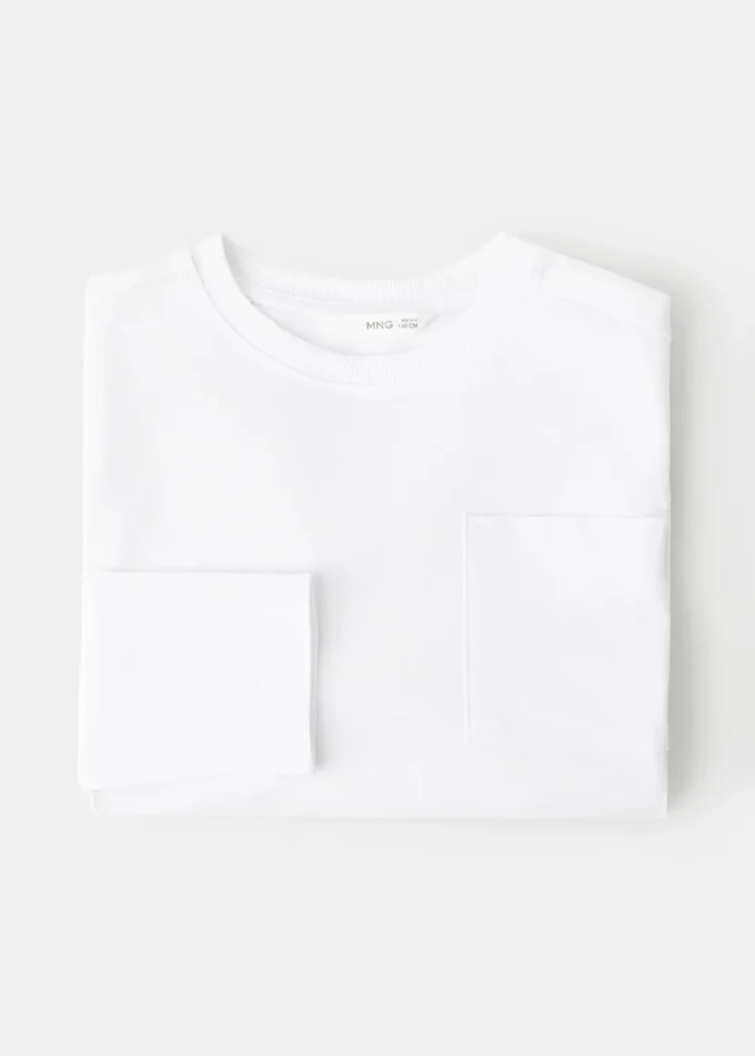 Langärmliges T-Shirt mit Tasche