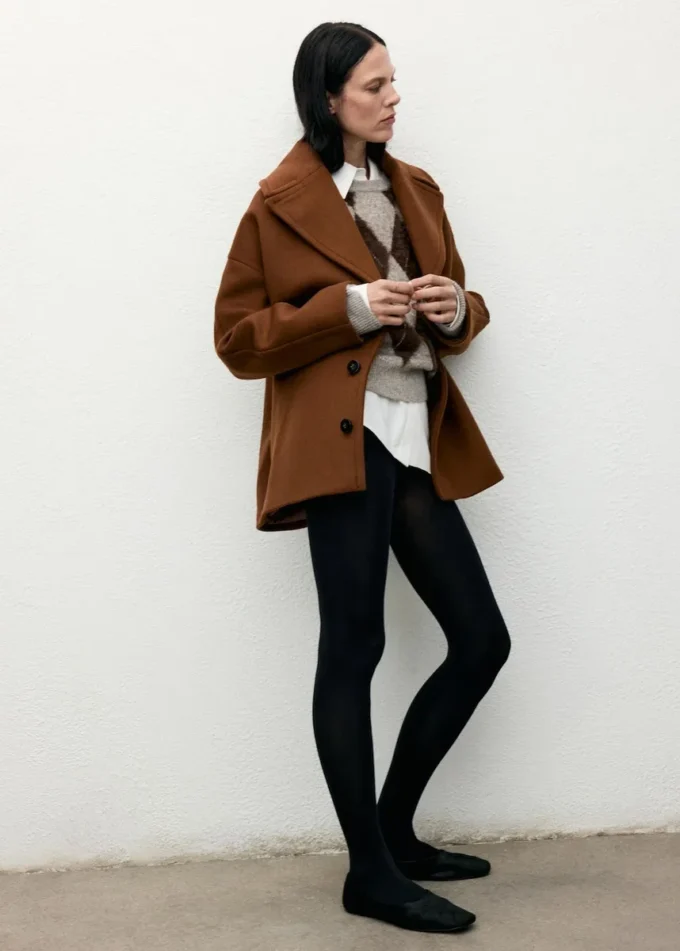 Lapel Manteco Wollmantel Lapel Manteco Wollmantel