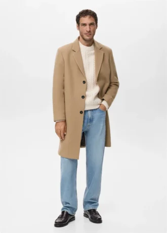 Lapel Manteco Wollmantel
