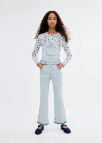 Latzhose aus Denim-Baumwolle