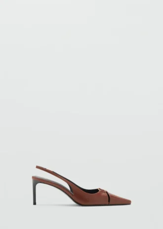 Leder-Absatzschuhe mit Ring