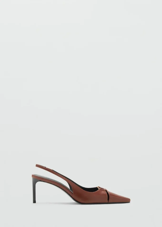 Leder-Absatzschuhe mit Ring Leder-Absatzschuhe mit Ring