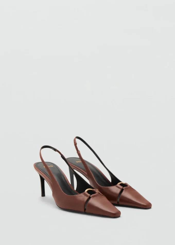 Leder-Absatzschuhe mit Ring Leder-Absatzschuhe mit Ring