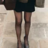 Leder-High-Heels mit runder Spitze Leder-High-Heels mit runder Spitze