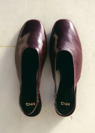 Leder-Schuhe mit Blockabsatz