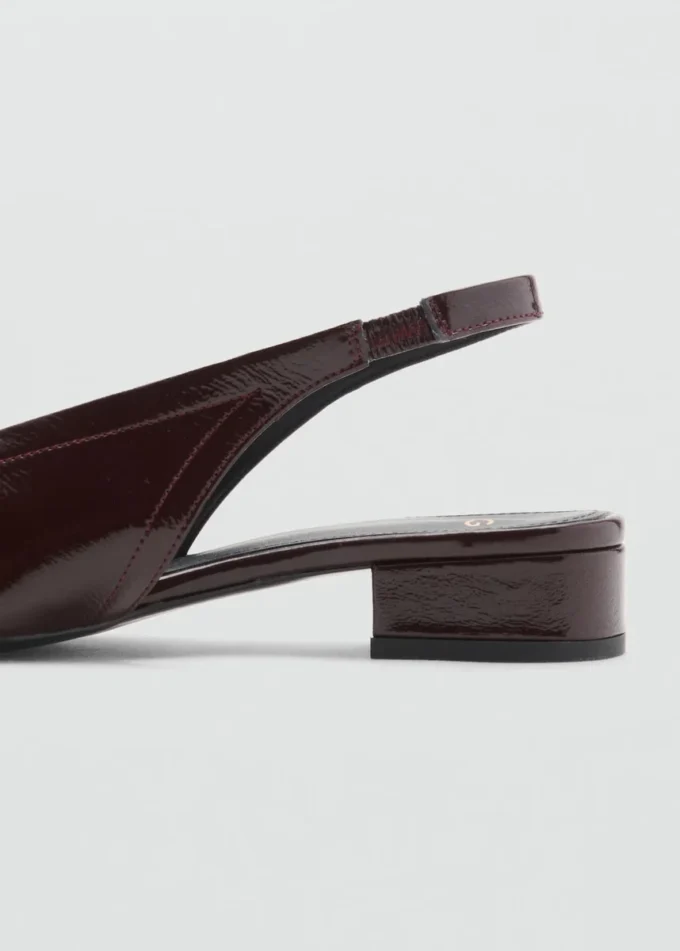 Leder-Schuhe mit Blockabsatz Leder-Schuhe mit Blockabsatz