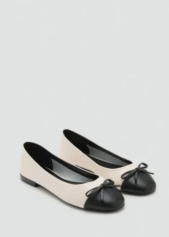 Lederballerinas mit Schleife