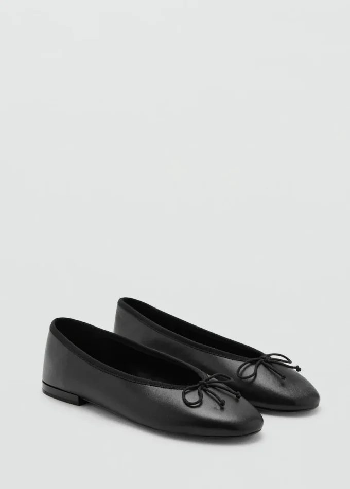 Lederballerinas mit Schleife Lederballerinas mit Schleife
