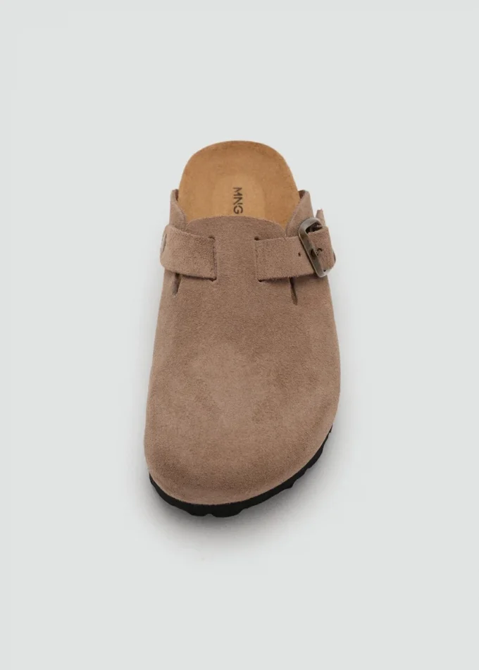 Lederclogs mit Schnalle Lederclogs mit Schnalle