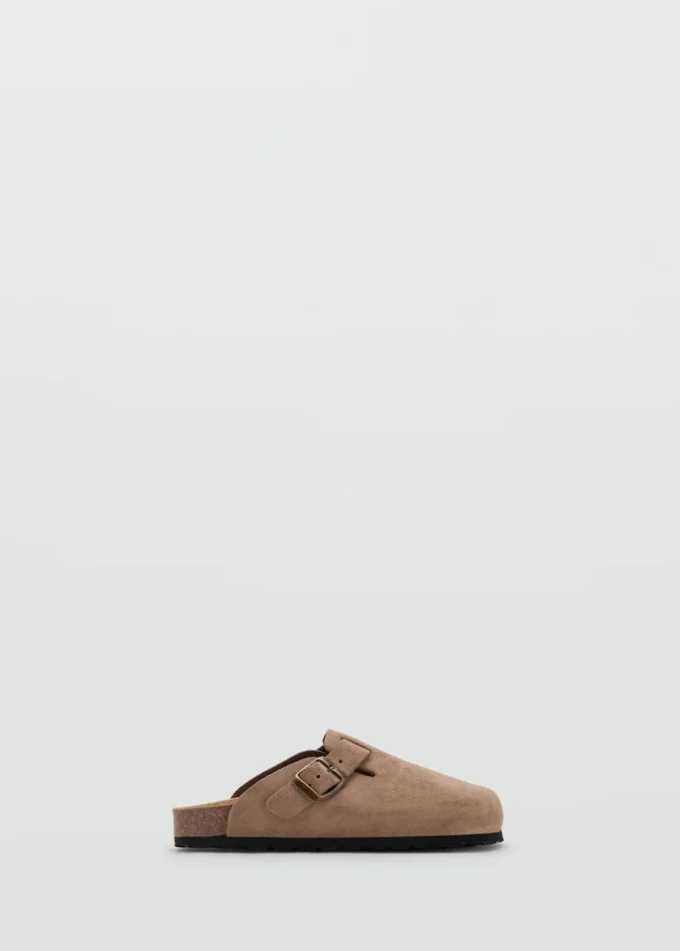 Lederclogs mit Schnalle Lederclogs mit Schnalle