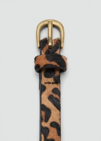 Ledergürtel mit Leopardenmuster