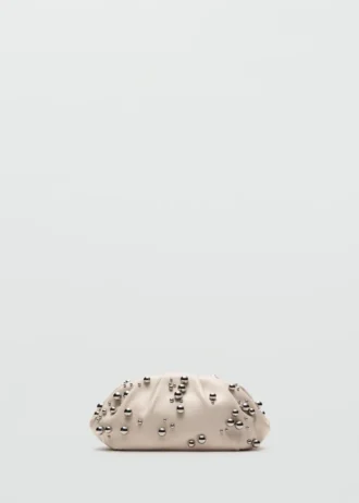 Lederhandtasche mit Kugeldetail