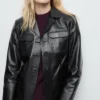 Lederjacke mit Pattentaschen Lederjacke mit Pattentaschen