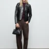 Lederjacke mit Pattentaschen Lederjacke mit Pattentaschen