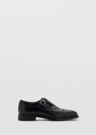Lederschuhe mit doppelter Schnalle