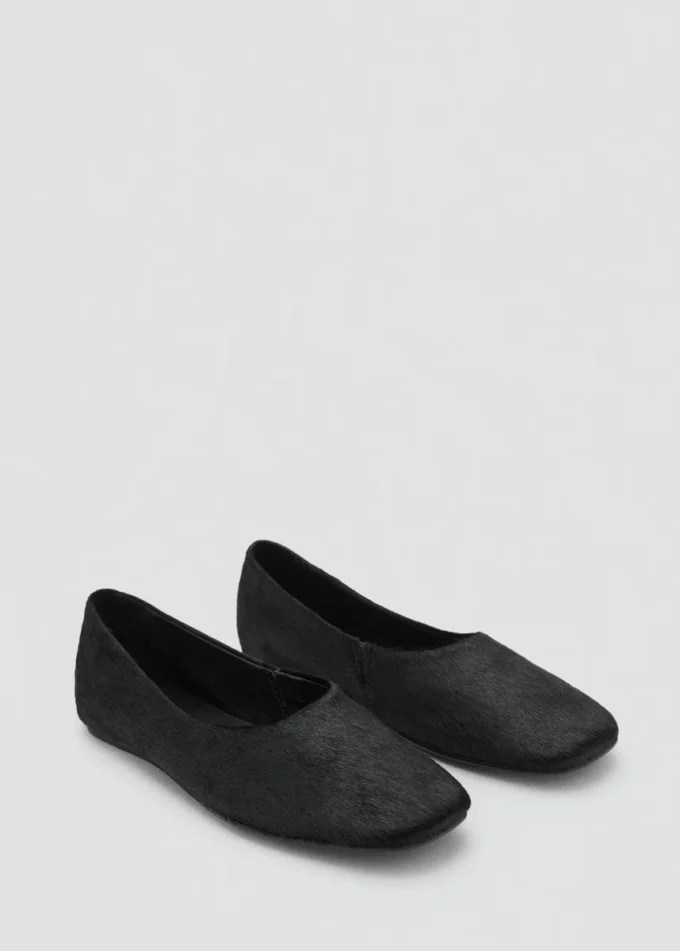 Lederschuhe mit Fell