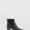 Lederstiefeletten mit Blockabsatz Lederstiefeletten mit Blockabsatz