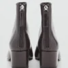 Lederstiefeletten mit Blockabsatz
