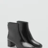 Lederstiefeletten mit Blockabsatz Lederstiefeletten mit Blockabsatz