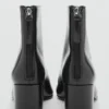 Lederstiefeletten mit Blockabsatz Lederstiefeletten mit Blockabsatz