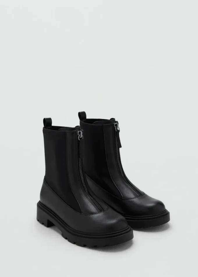 Lederstiefeletten mit Reißverschluss Lederstiefeletten mit Reißverschluss