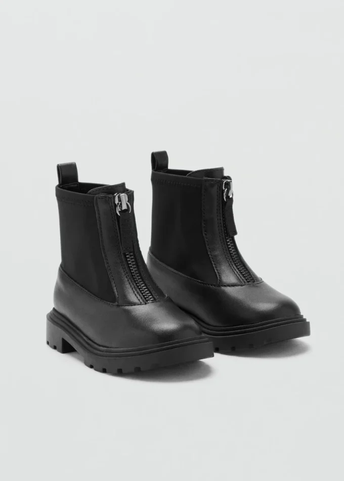 Lederstiefeletten mit Reißverschluss Lederstiefeletten mit Reißverschluss