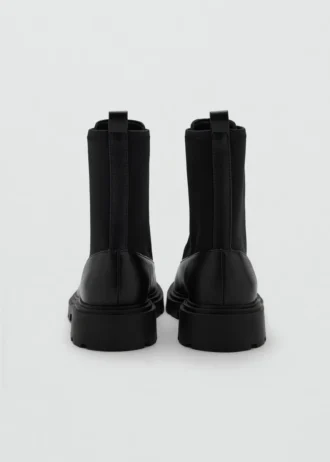 Lederstiefeletten mit Reißverschluss