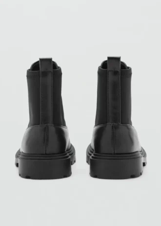 Lederstiefeletten mit Reißverschluss