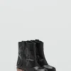 Lederstiefeletten mit Stickdetails Lederstiefeletten mit Stickdetails