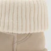 Lederstiefeletten mit Strickdetail Lederstiefeletten mit Strickdetail