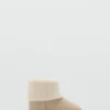 Lederstiefeletten mit Strickdetail Lederstiefeletten mit Strickdetail