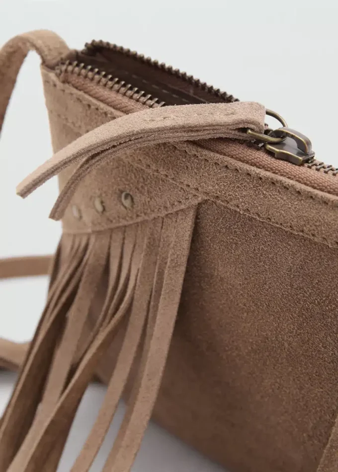 Ledertasche mit Fransen