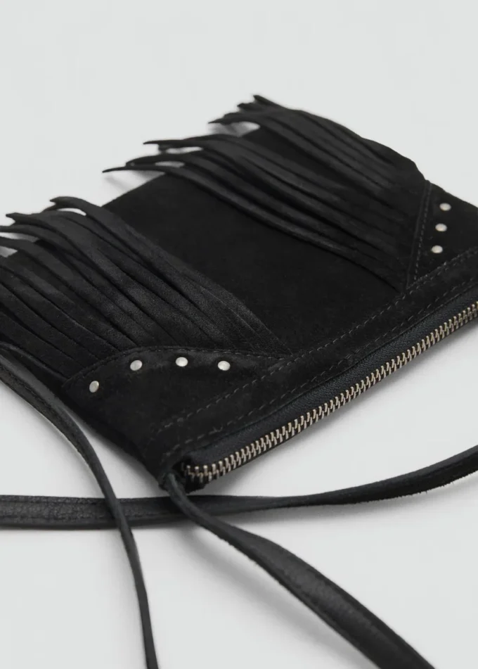 Ledertasche mit Fransen