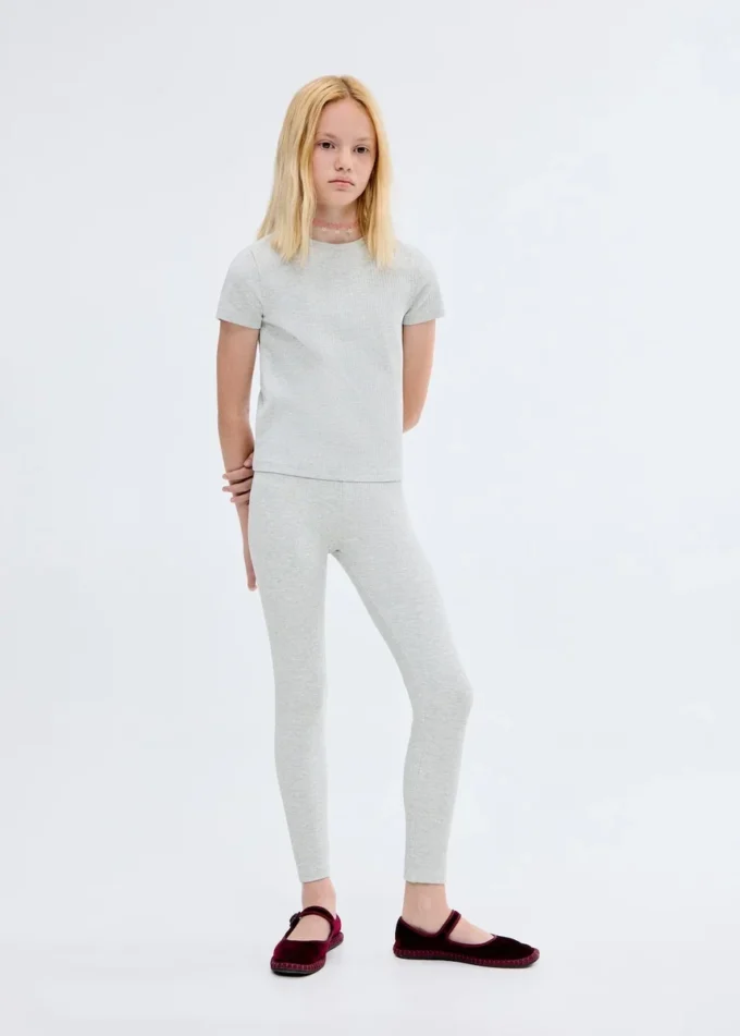Leggings aus Baumwollrippstoff Leggings aus Baumwollrippstoff