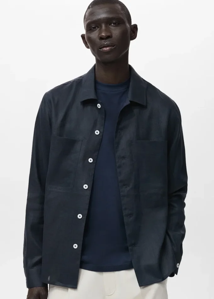 Leichtes Overshirt aus 100 % Leinen Leichtes Overshirt aus 100 % Leinen