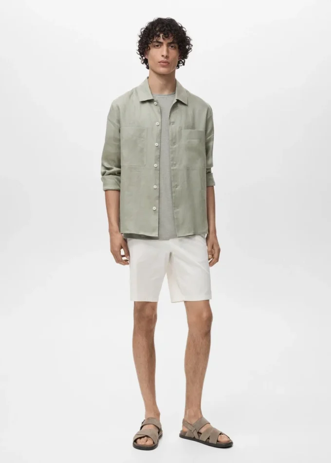 Leichtes Overshirt aus 100 % Leinen Leichtes Overshirt aus 100 % Leinen