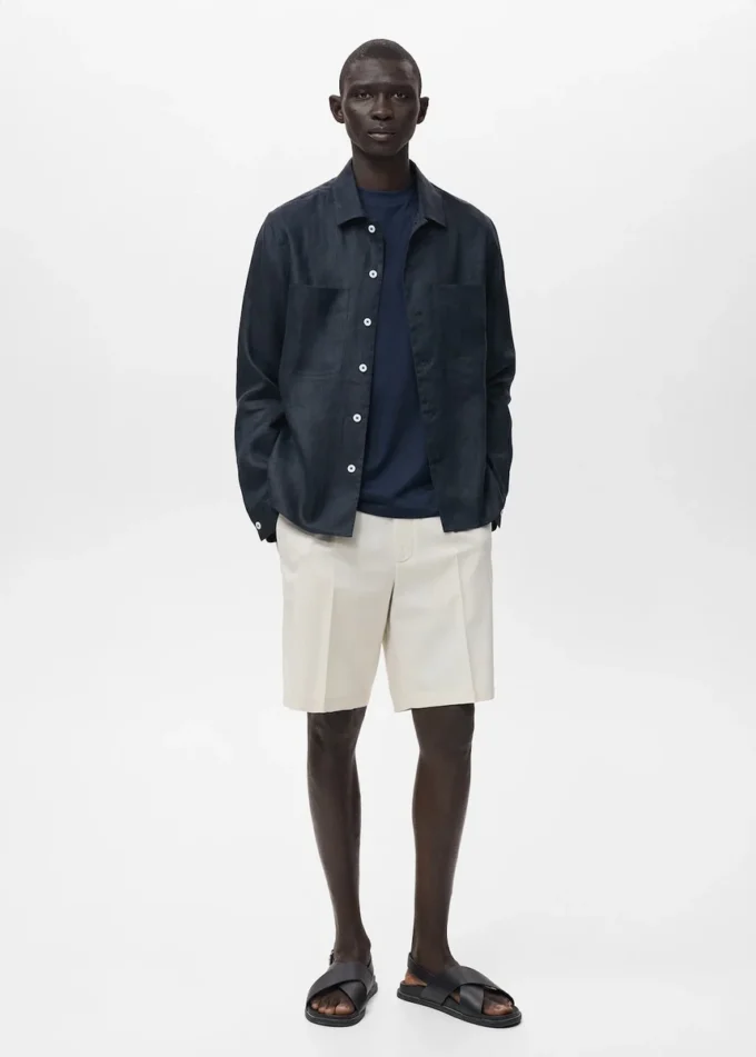 Leichtes Overshirt aus 100 % Leinen Leichtes Overshirt aus 100 % Leinen