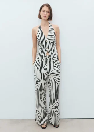 Leinenhose mit geometrischem Print Leinenhose mit geometrischem Print