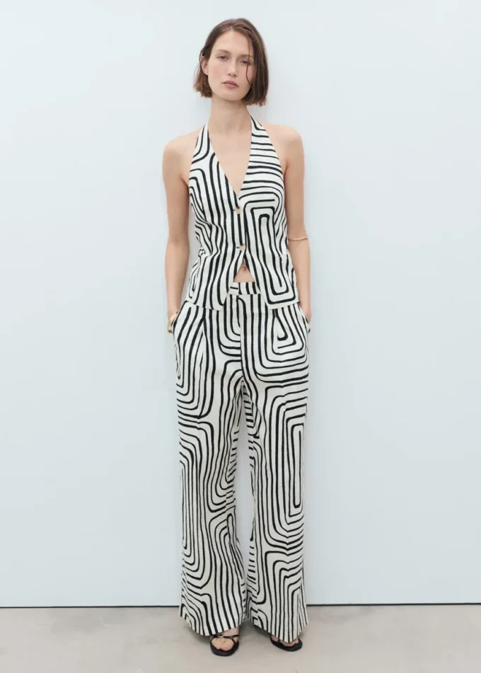 Leinenhose mit geometrischem Print Leinenhose mit geometrischem Print