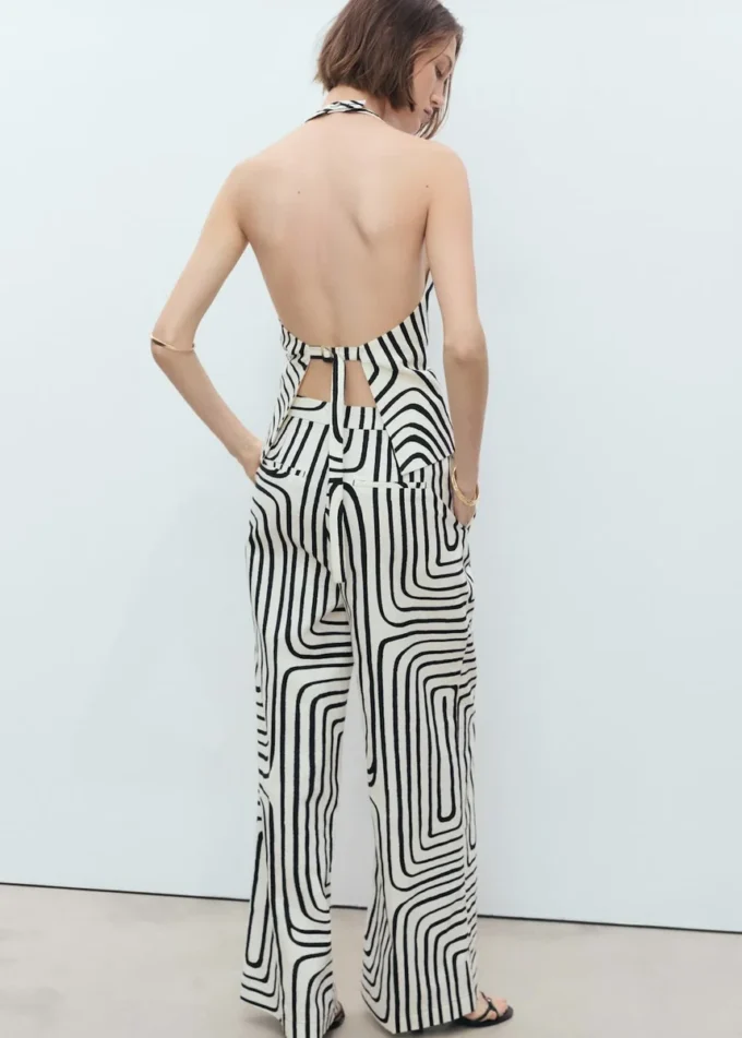 Leinenhose mit geometrischem Print Leinenhose mit geometrischem Print