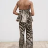 Leinenhose mit Zebradruck Leinenhose mit Zebradruck