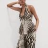 Leinenhose mit Zebradruck Leinenhose mit Zebradruck