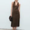 Leinenkleid mit Gürtel Leinenkleid mit Gürtel