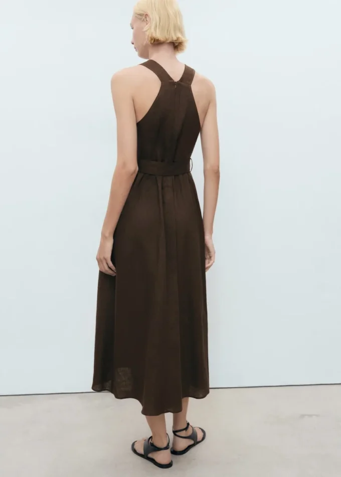 Leinenkleid mit Gürtel Leinenkleid mit Gürtel